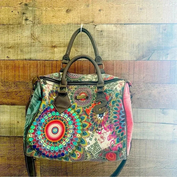 Desigual Rigido Galatic Handbag, Fuxia Rose - Picture 2 of 12